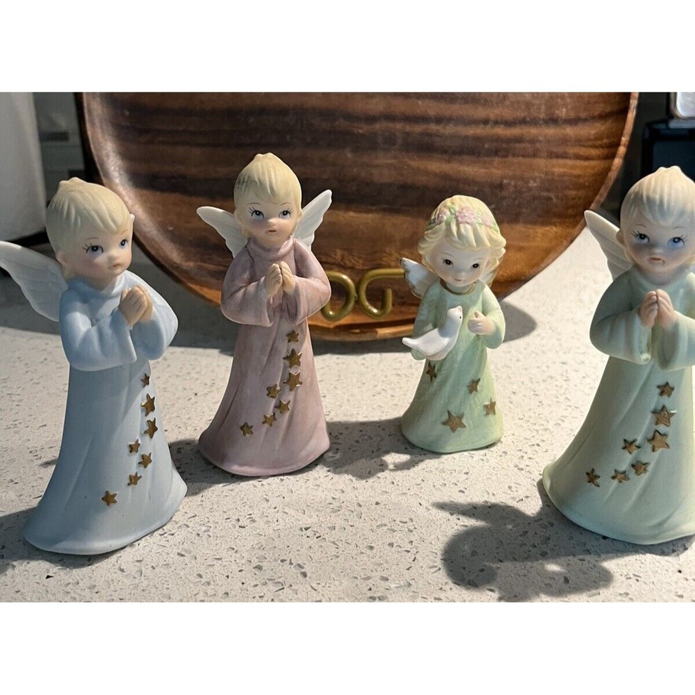 VTG lot Lefton porcelain angels.  See Individual Pictures.